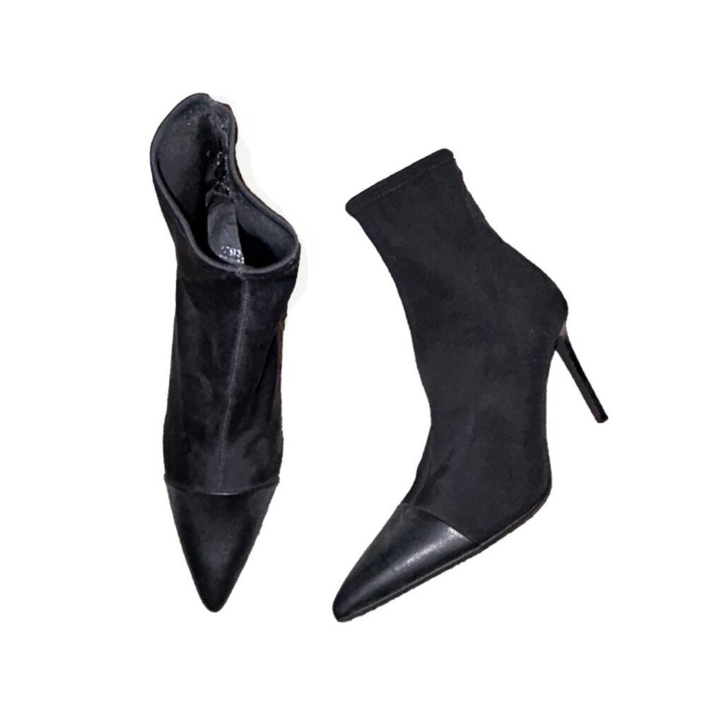 NWOT Zara Black Pointed Toe Booties